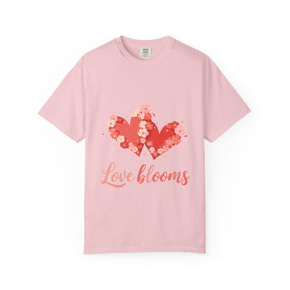 Love Blooms T-Shirt — Floral Heart Graphic Tee for Valentine’s Day