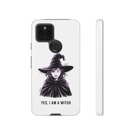 Google Phone Case — “Yes, I Am a Witch” Witchy Illustration