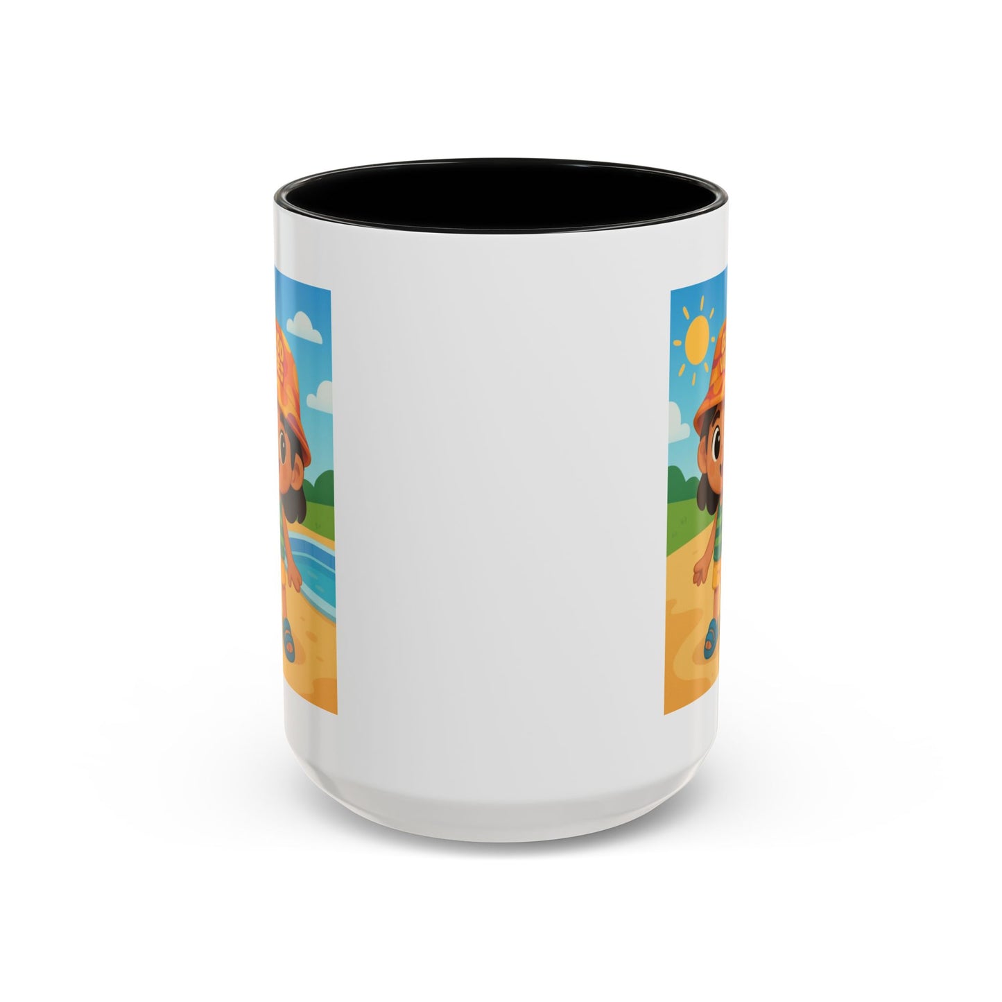 Good Vibes Beach Kid Mug — Accent Coffee Mug (11/15oz)