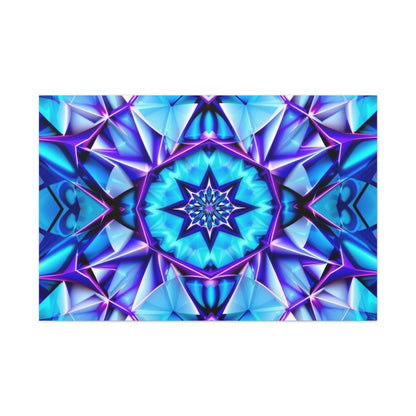 Blue Kaleidoscope Matte Canvas Wall Art – Stretched 1.25"