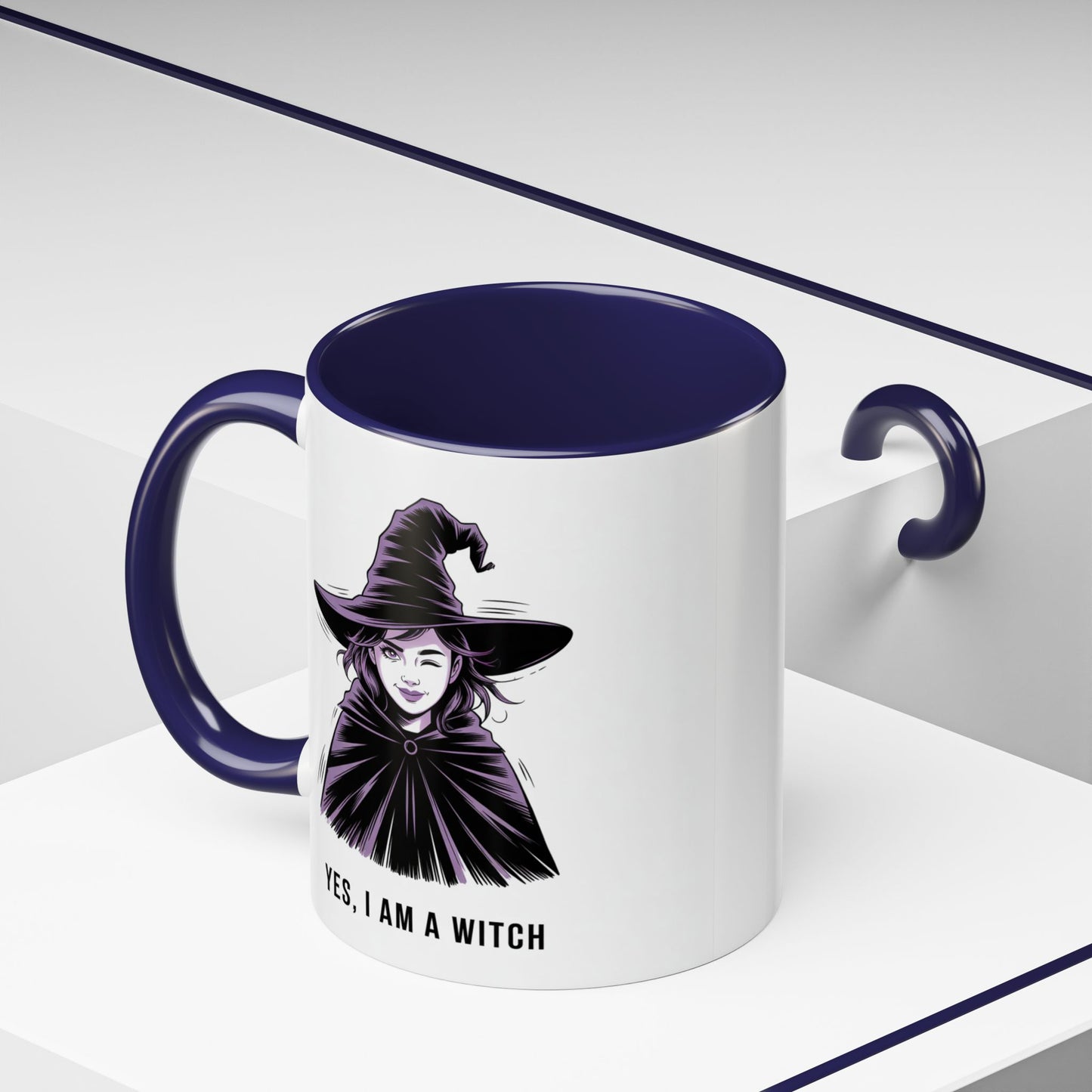 Witch Coffee Mug - "Yes, I Am a Witch" Accent Mug (11/15 oz)