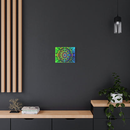 Psychedelic Kaleidoscope Matte Canvas Wall Art — Vibrant Mandala Stretched Canvas