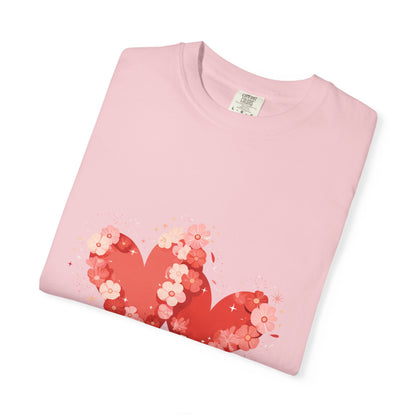 Love Blooms T-Shirt — Floral Heart Graphic Tee for Valentine’s Day