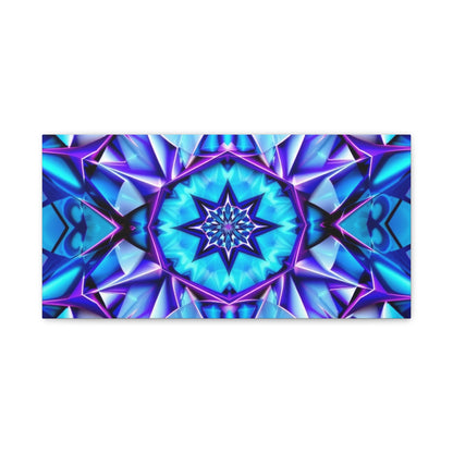 Blue Kaleidoscope Matte Canvas Wall Art – Stretched 1.25"