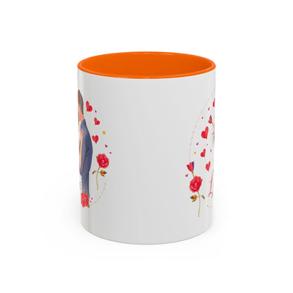 Romantic "Love Be Mine" Accent Coffee Mug — Couples Valentine's Gift