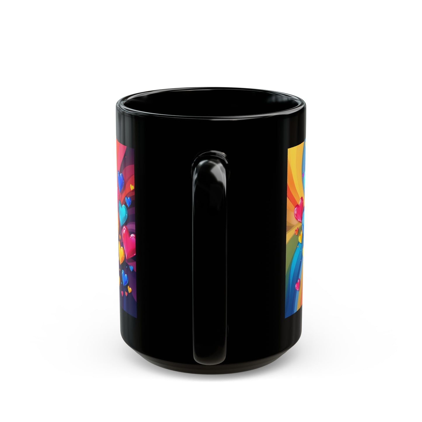 Colorful Heart Rainbow Mug — Vibrant Love Coffee Cup (11oz/15oz)