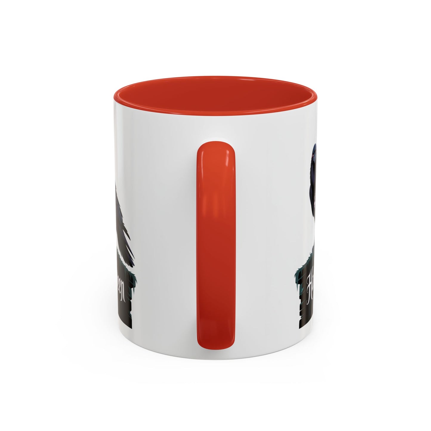 Halloween Raven Coffee Mug, Black Accent Mug, Spooky Drinkware, Unique Gift for Fall, Coffee Lover's Halloween Décor