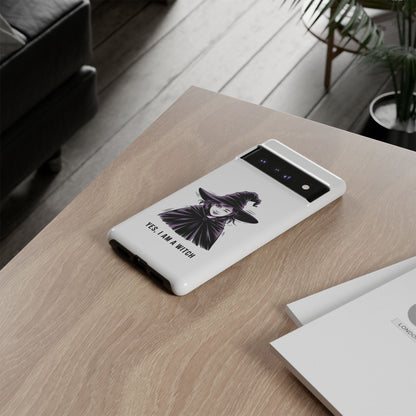 Google Phone Case — “Yes, I Am a Witch” Witchy Illustration