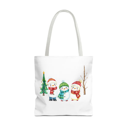 Christmas Snowman Tote Bag — Cute Holiday Winter Market Tote