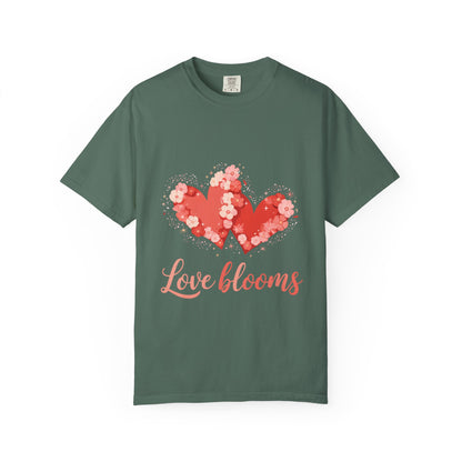 Love Blooms T-Shirt — Floral Heart Graphic Tee for Valentine’s Day