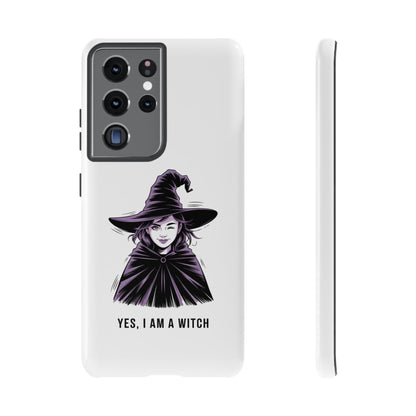 Funda para Samsung — «Sí, soy una bruja» con ilustración de bruja