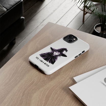 iPhone Yes, I Am a Witch Phone Case — Gothic Witch Illustration Protective Cover