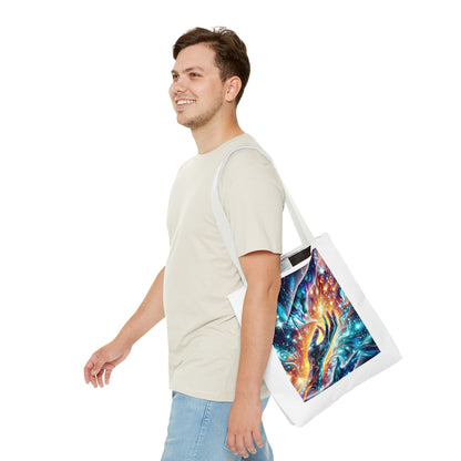 Cosmic Hands Tote Bag — Vibrant Galaxy Art Tote for Everyday, Beach & Gifts