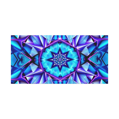Blue Kaleidoscope Matte Canvas Wall Art – Stretched 1.25"