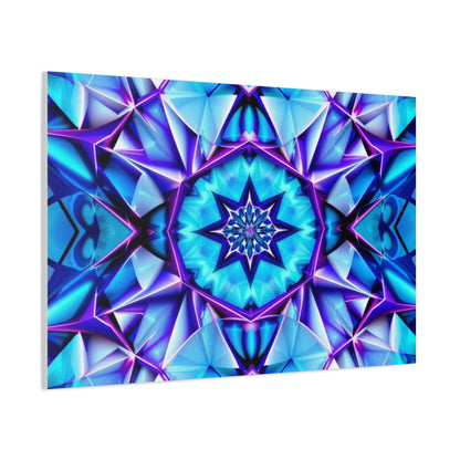 Blue Kaleidoscope Matte Canvas Wall Art – Stretched 1.25"