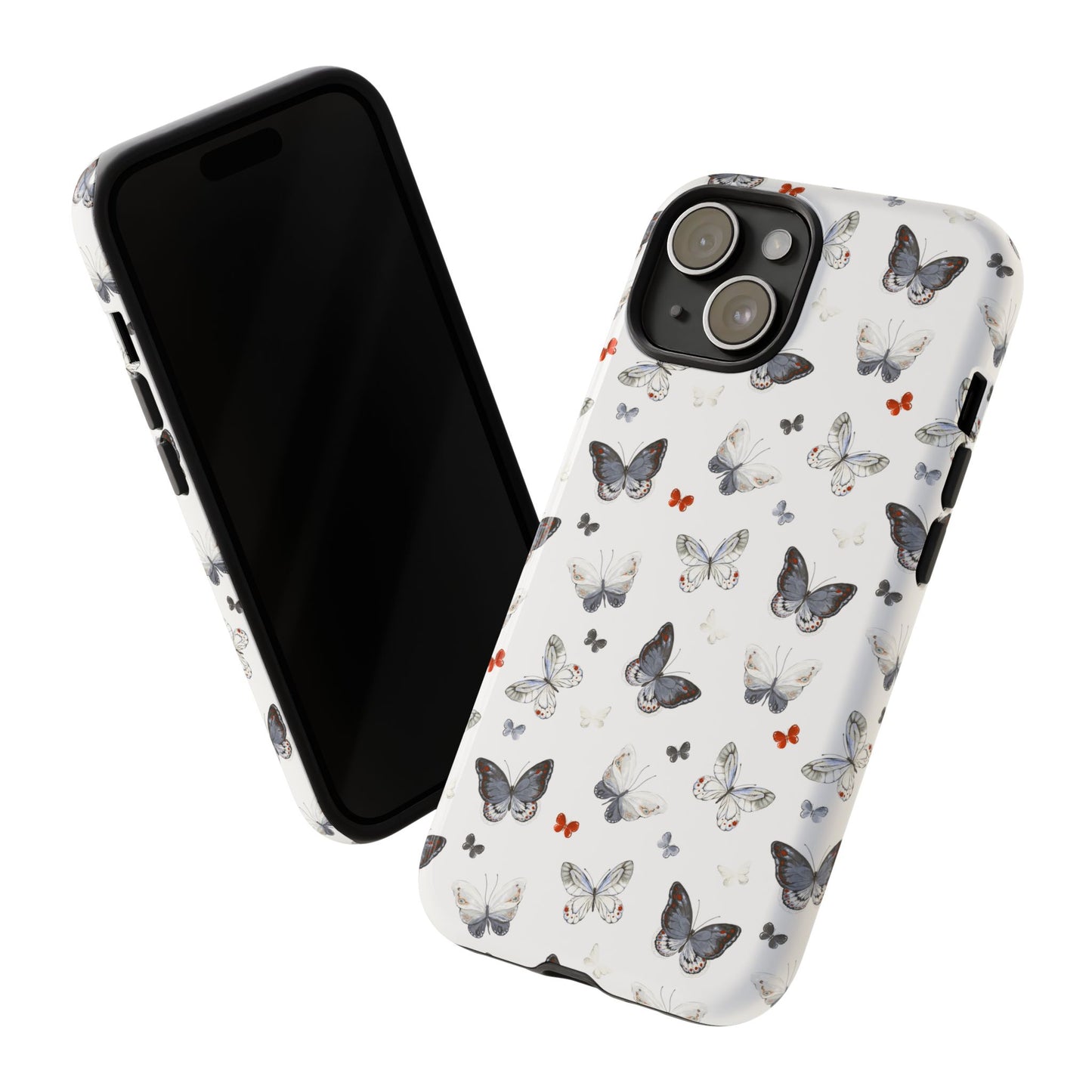 iPhone Butterfly Pattern Tough Phone Case — Protective Floral-Inspired iPhone Case
