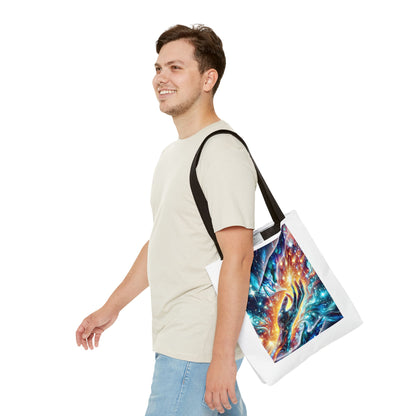 Cosmic Hands Tote Bag — Vibrant Galaxy Art Tote for Everyday, Beach & Gifts