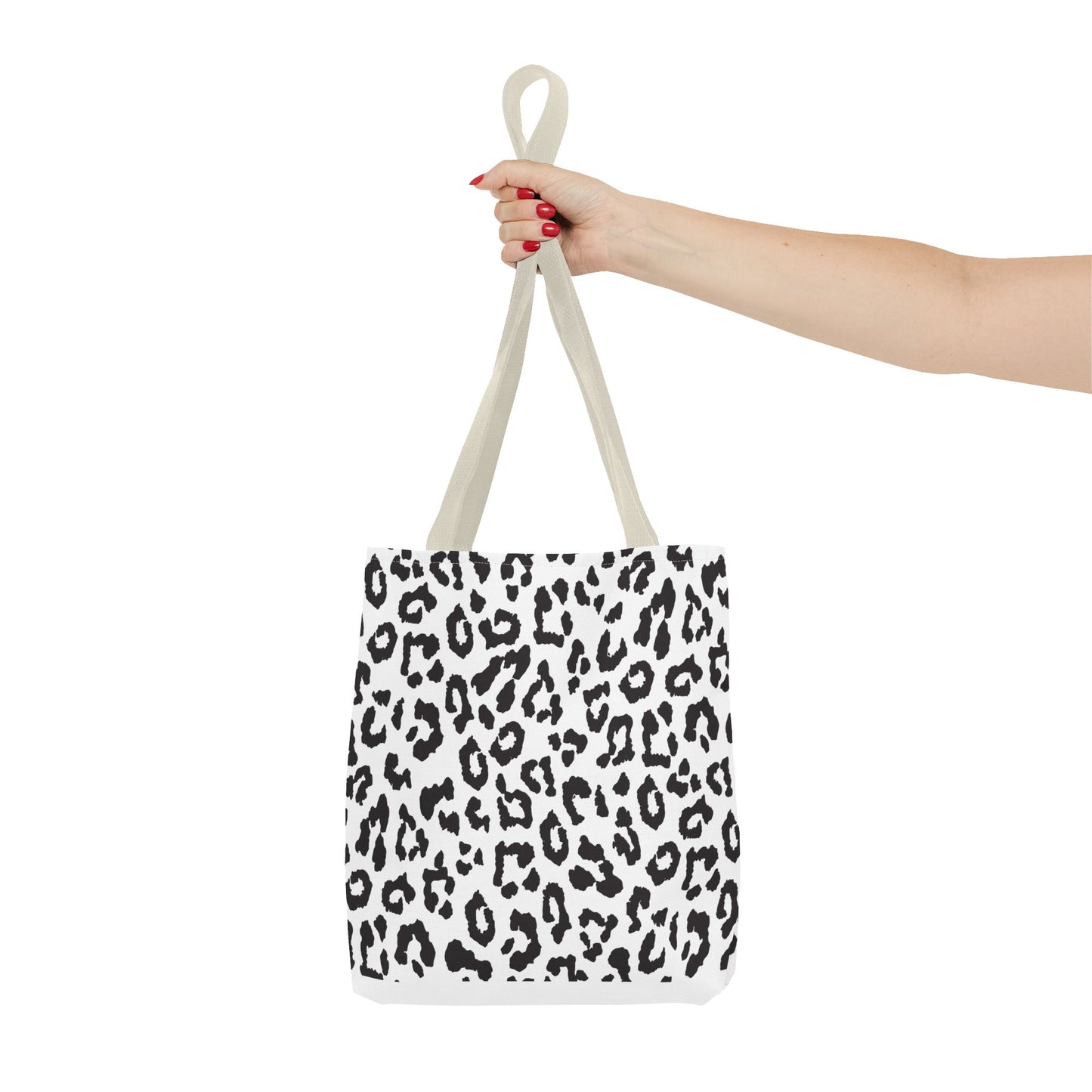 Black & White Leopard Print Tote Bag — Chic Animal-Print Tote for Everyday Use