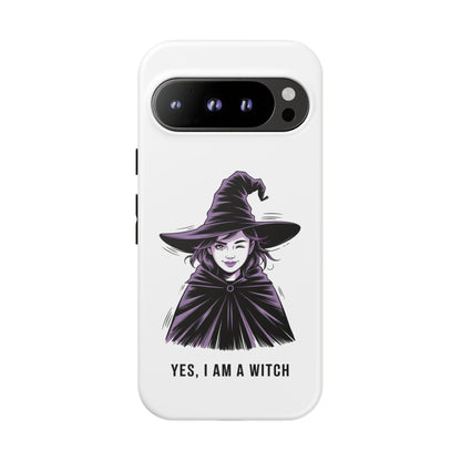 Google Phone Case — “Yes, I Am a Witch” Witchy Illustration