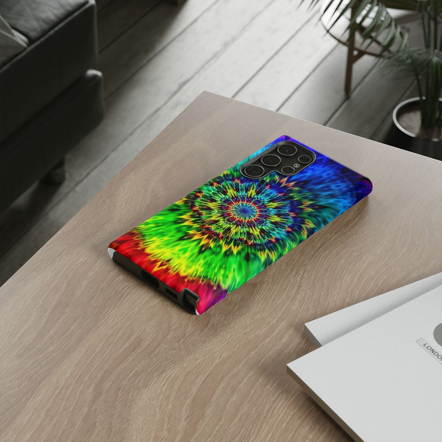 Fundas resistentes para Samsung - Funda para teléfono con mandala teñido anudado arcoíris