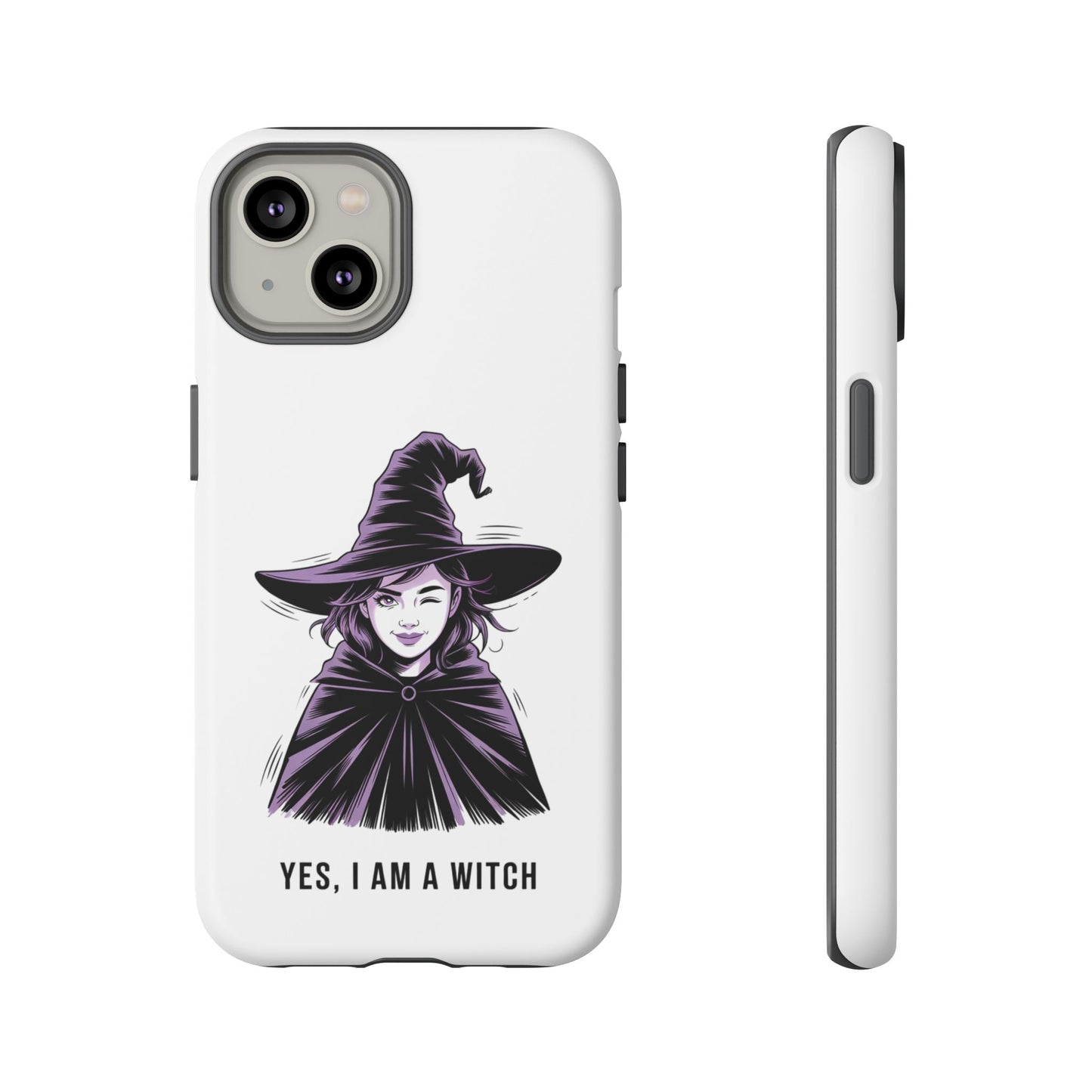 iPhone Yes, I Am a Witch Phone Case — Gothic Witch Illustration Protective Cover