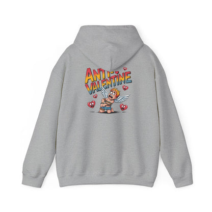 Anti-Valentine Hoodie — Funny Cupid Bear Graphic Pullover
