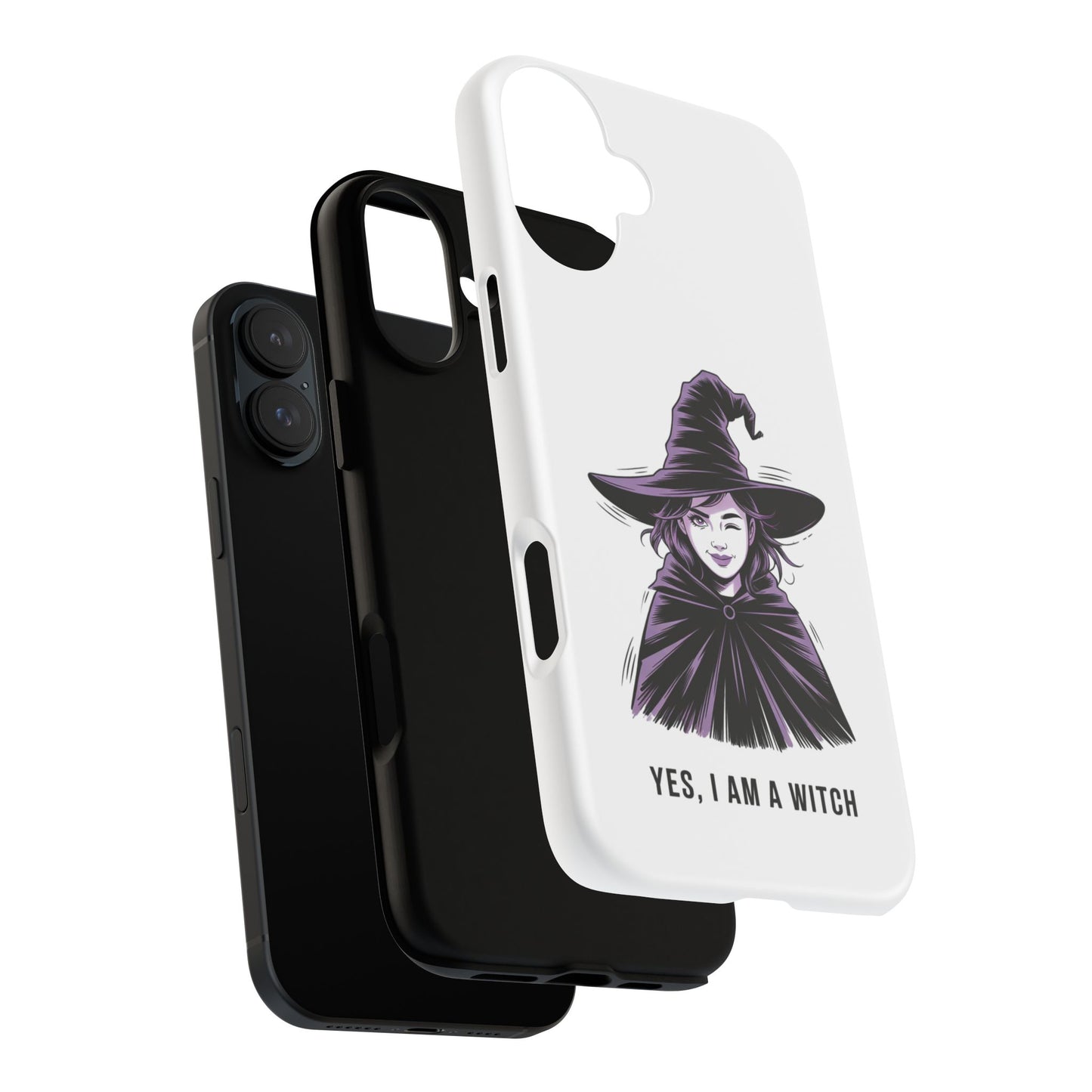 iPhone Yes, I Am a Witch Phone Case — Gothic Witch Illustration Protective Cover