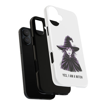 iPhone Yes, I Am a Witch Phone Case — Gothic Witch Illustration Protective Cover