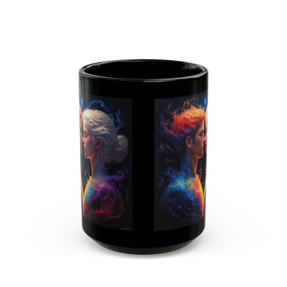 Taza de Amantes Cósmicos — Taza de Café con Arte de Pareja Galáctica (325 ml/440 ml)