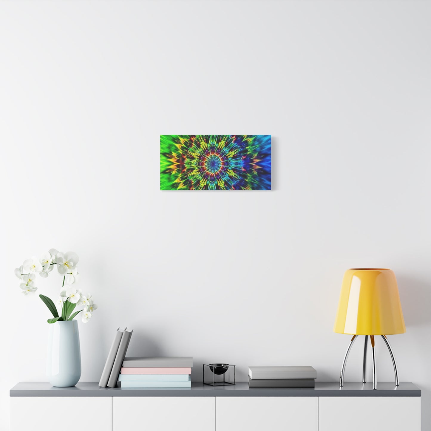 Psychedelic Kaleidoscope Matte Canvas Wall Art — Vibrant Mandala Stretched Canvas