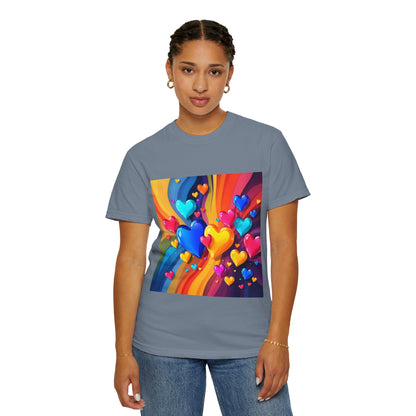 Colorful Heart Rainbow T‑Shirt