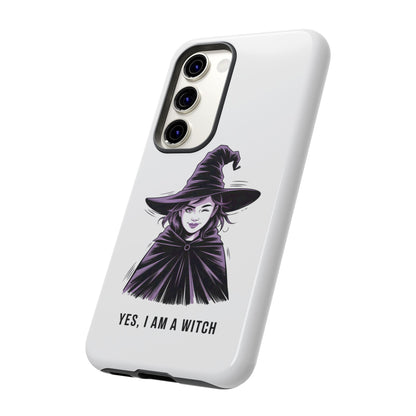 Funda para Samsung — «Sí, soy una bruja» con ilustración de bruja