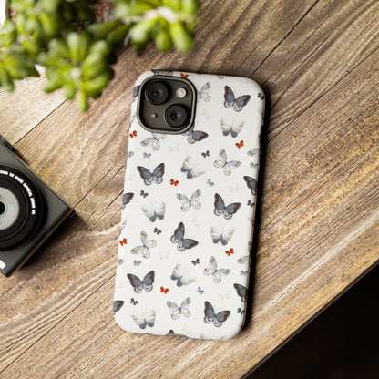 iPhone Butterfly Pattern Tough Phone Case — Protective Floral-Inspired iPhone Case