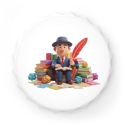 Literarischer Flaschenöffner – Federkiel-Design für Bücherliebhaber