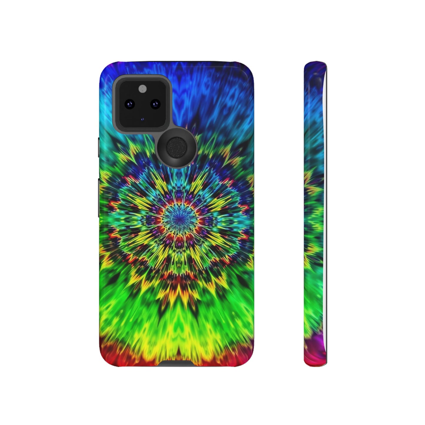 Funda para teléfono Google Psychedelic Tie-Dye Mandala: protección resistente y vibrante