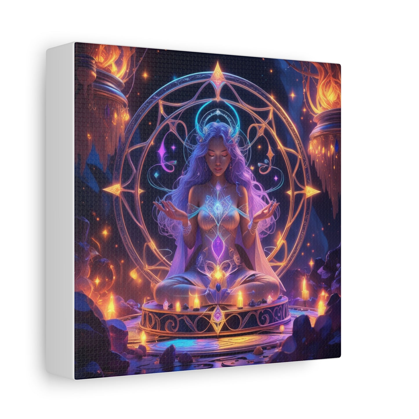 Mystic Meditation Canvas Print — Spiritual Goddess Wall Art