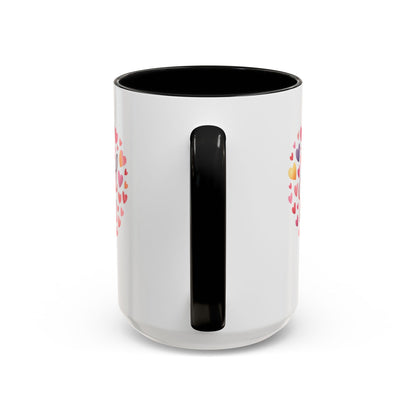 Accent Coffee Mug — "I Am Proud of You" Heart Design | Encouragement Gift for Graduation, Promotion, or Support
