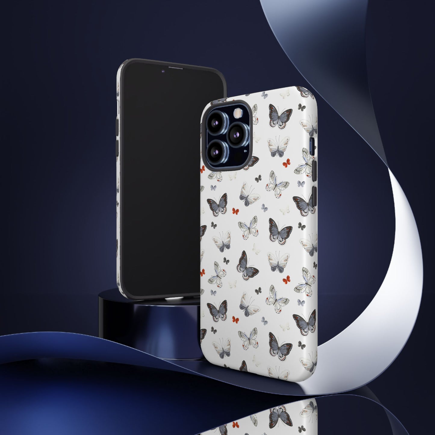 iPhone Butterfly Pattern Tough Phone Case — Protective Floral-Inspired iPhone Case