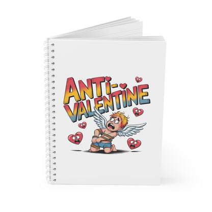 Anti-Valentine Spiral Notebook – Funny Anti-Love Cupid Journal
