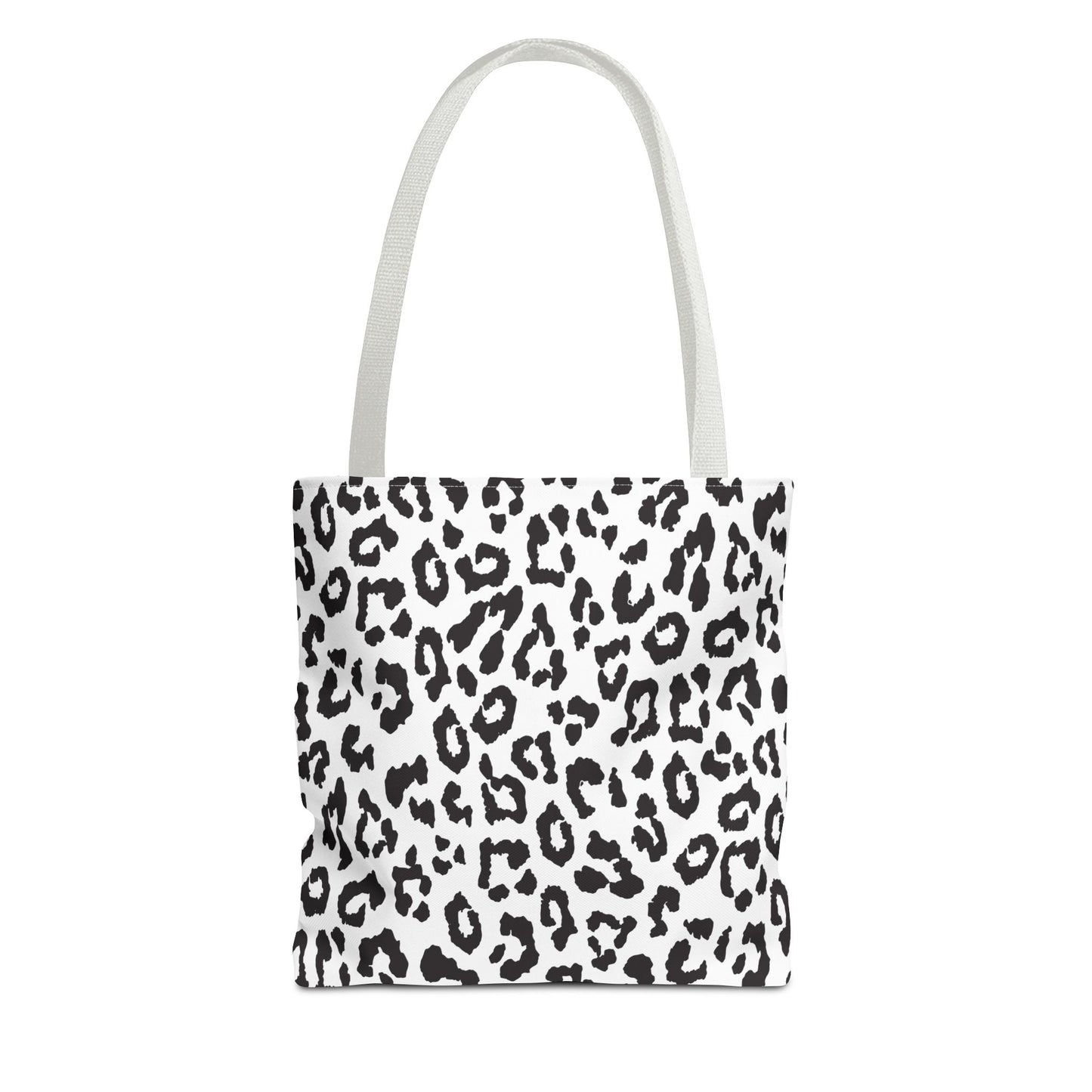 Black & White Leopard Print Tote Bag — Chic Animal-Print Tote for Everyday Use