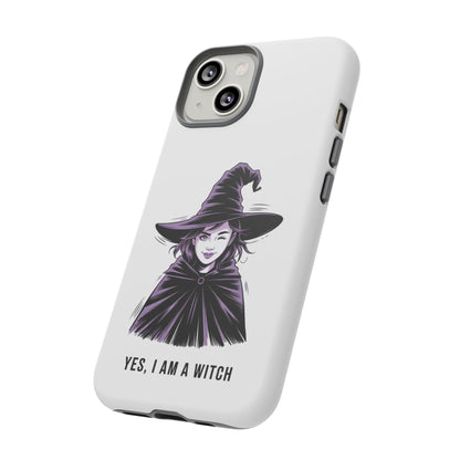 iPhone Yes, I Am a Witch Phone Case — Gothic Witch Illustration Protective Cover
