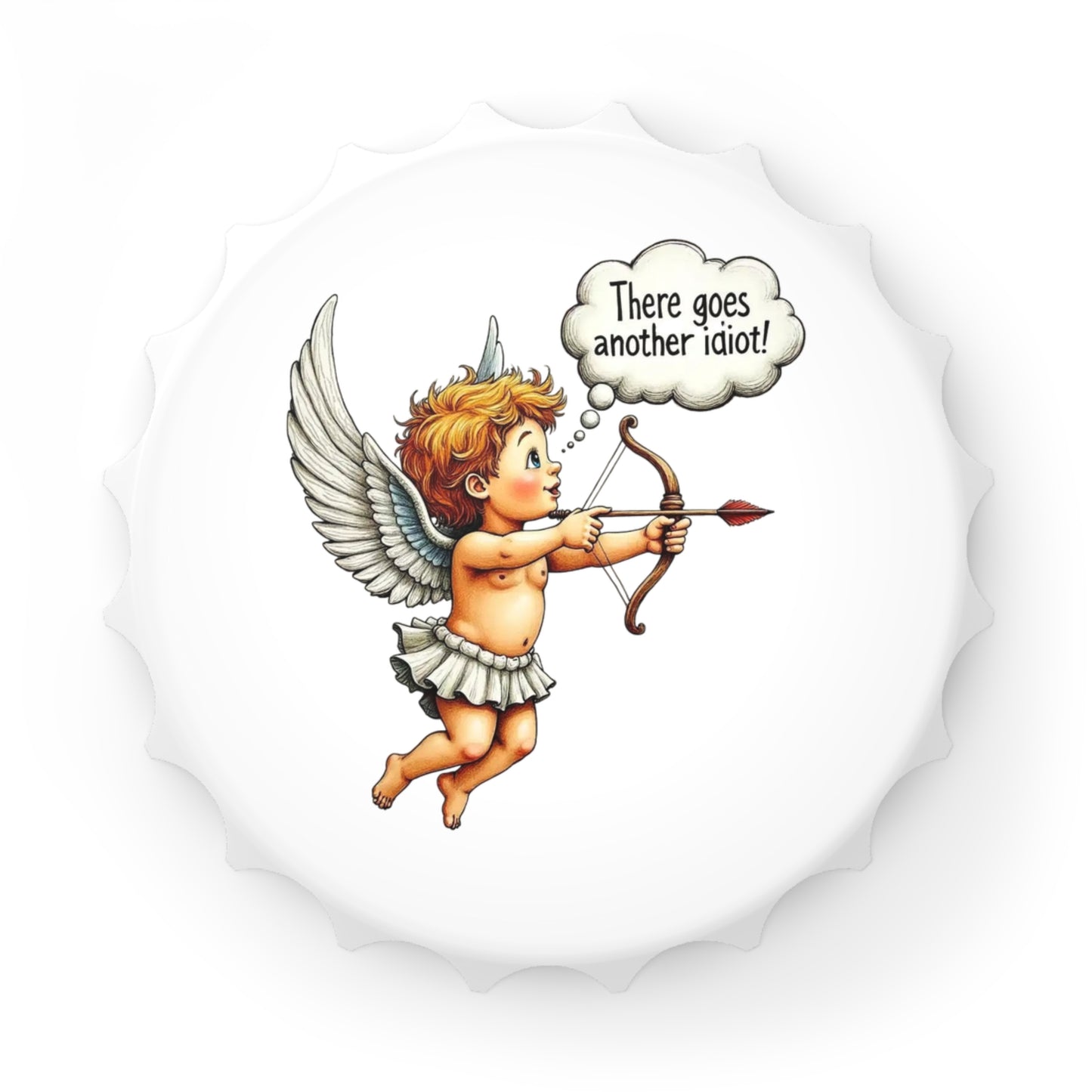 Cupid Bottle Opener — 'There Goes Another Idiot' Vintage Cherub Design