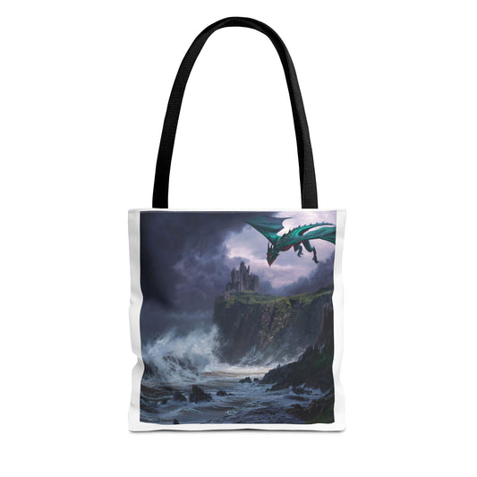 Fantasy Dragon Tote Bag, Magical Beach Bag, Art Tote, Gift for Fantasy Lovers, Mythical Creature Bag, Eco-Friendly Tote