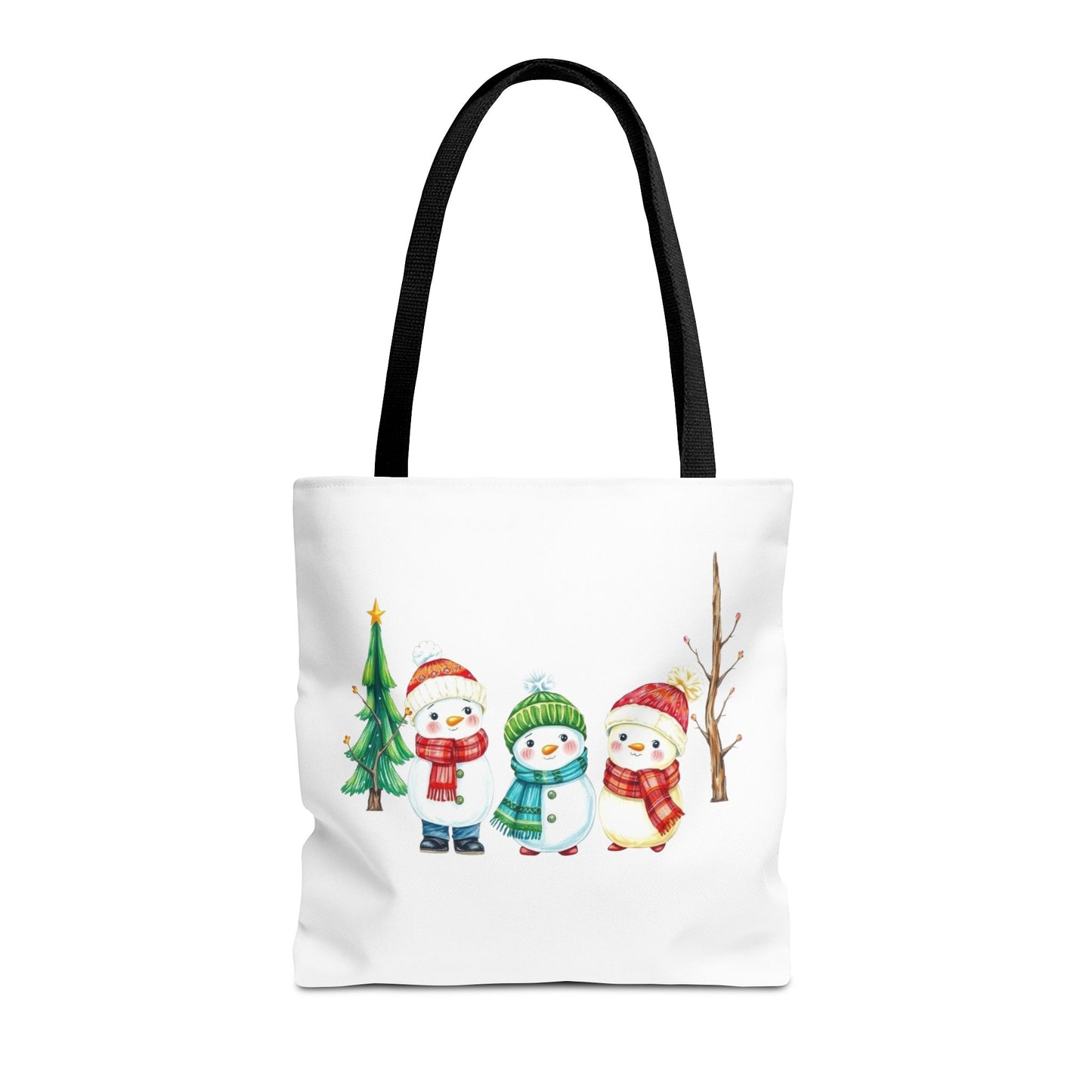 Christmas Snowman Tote Bag — Cute Holiday Winter Market Tote