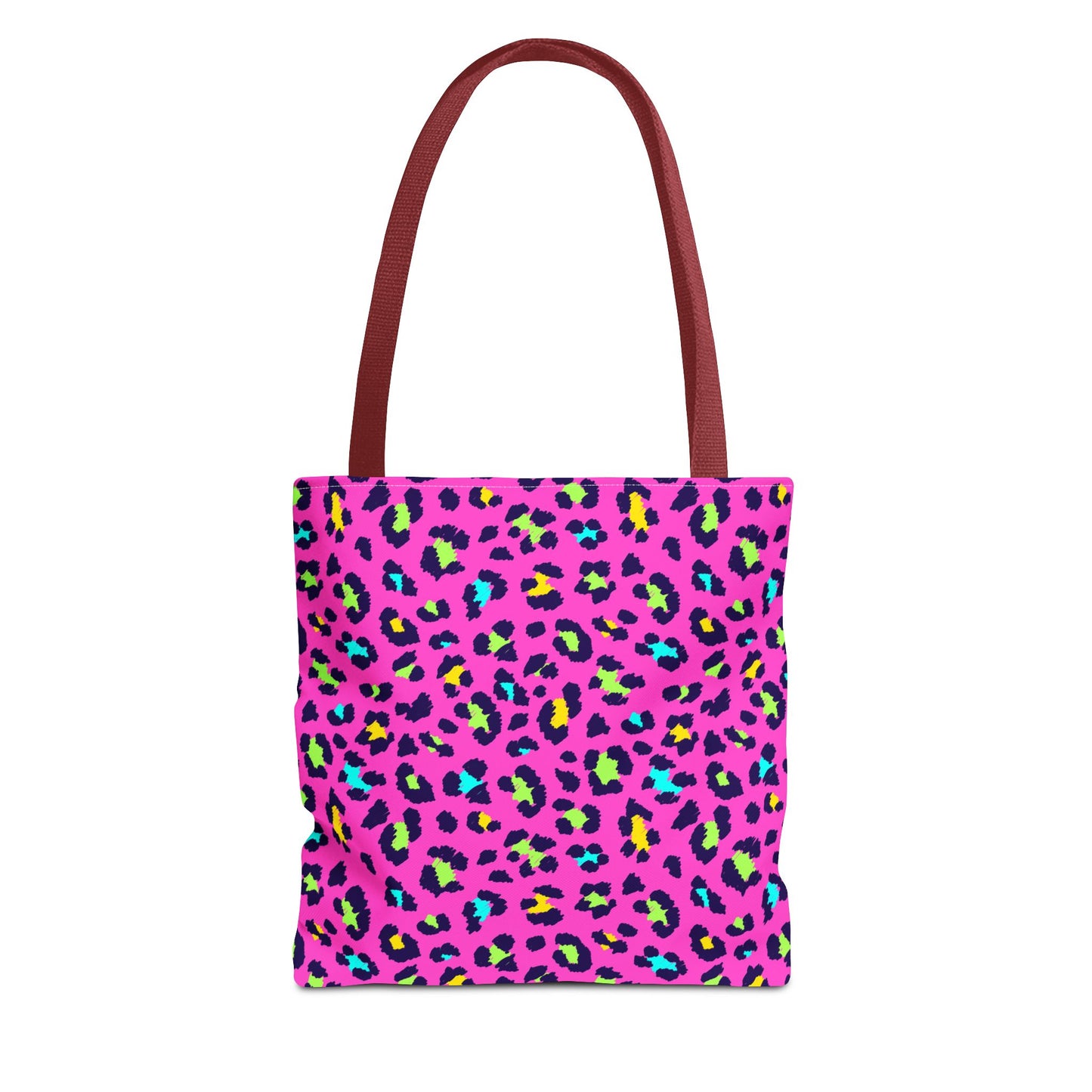 Pink Neon Leopard Print Tote Bag — Bold Animal Print Shopper