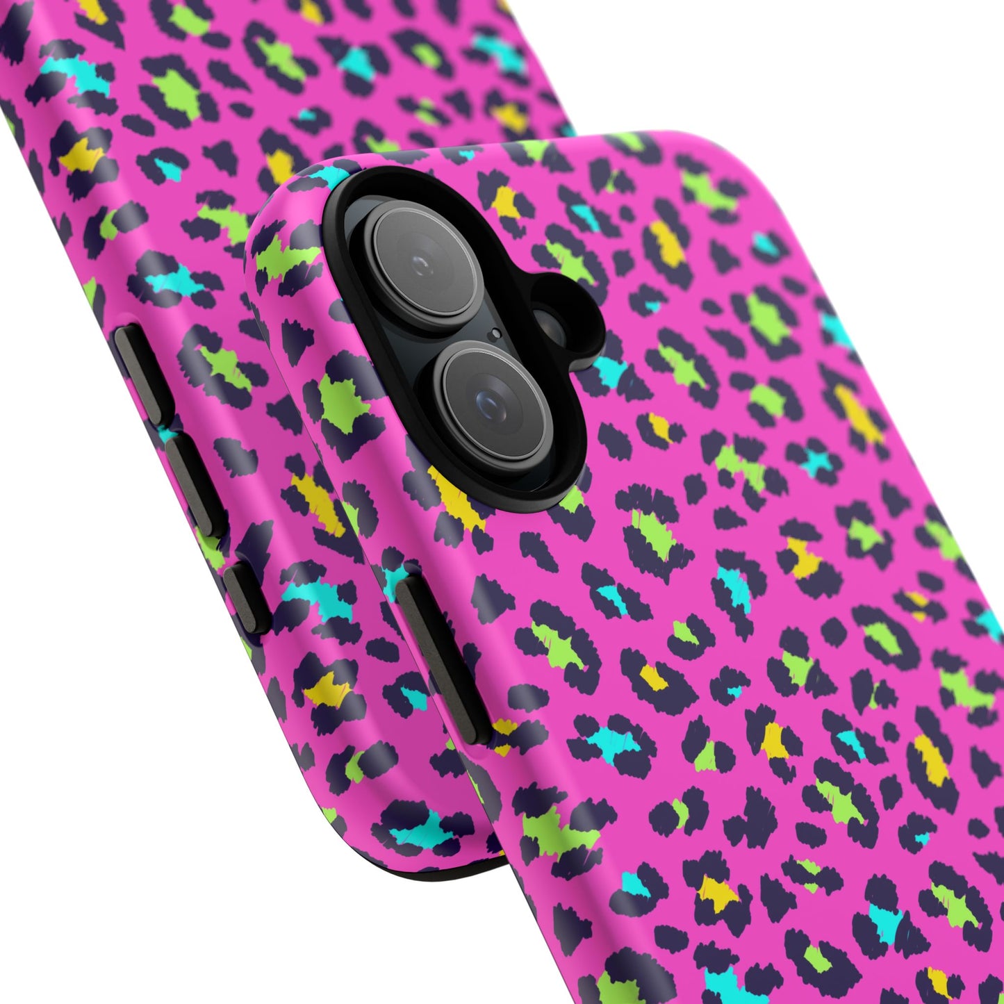 iPhone Pink Neon Leopard Phone Case — Bold Protective iPhone Cover