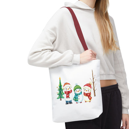 Christmas Snowman Tote Bag — Cute Holiday Winter Market Tote