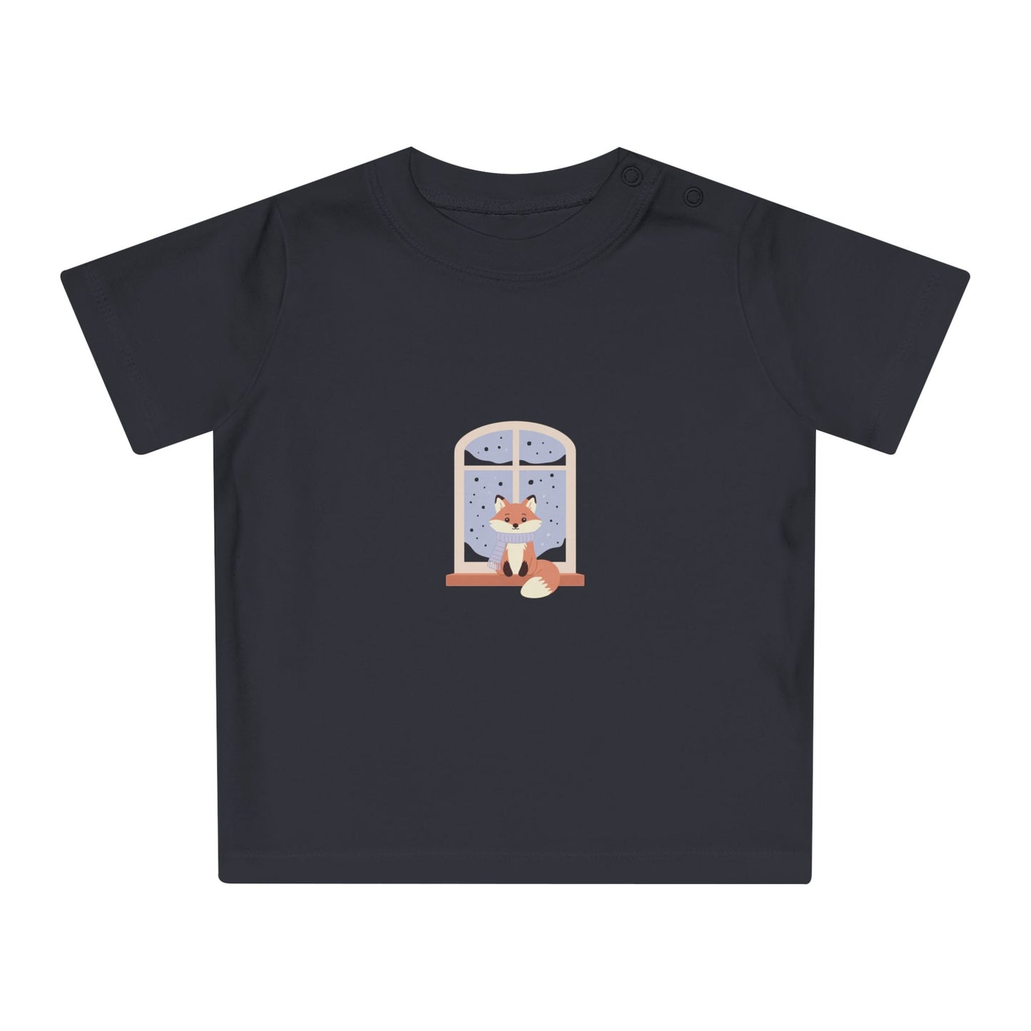 Baby T-Shirt — Cozy Fox at Night Graphic Tee