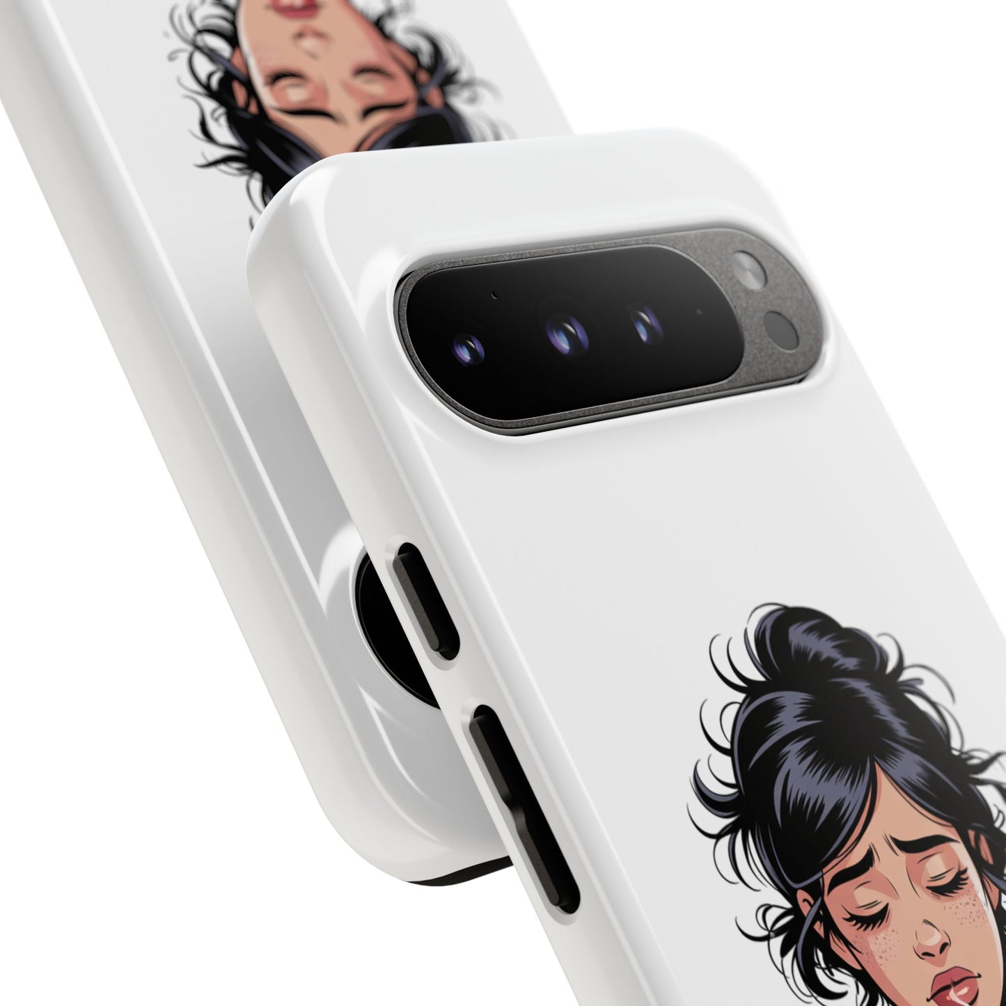 Google-Handyhülle – „Erstmal Kaffee, bitte“: Niedliches Design für eine verschlafene Frau am Morgen