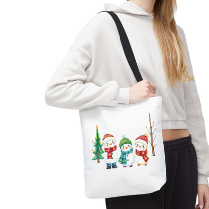 Christmas Snowman Tote Bag — Cute Holiday Winter Market Tote